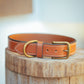 The Real McCaul Leathergoods Pet Collars & Harnesses Small (30-39cm) / Antique Brass Rancher Dog Collar - 32mm - Tan Australian Made Australian Owned Leather Dog Collar with Brass Fittings- Australian Made