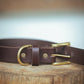 The Real McCaul Leathergoods Pet Collars & Harnesses X Small (20-29cm) / Brass Classic Dog Collar - 30mm - Cognac Australian Made Australian Owned Leather Dog Collar with Brass Fittings- Australian Made