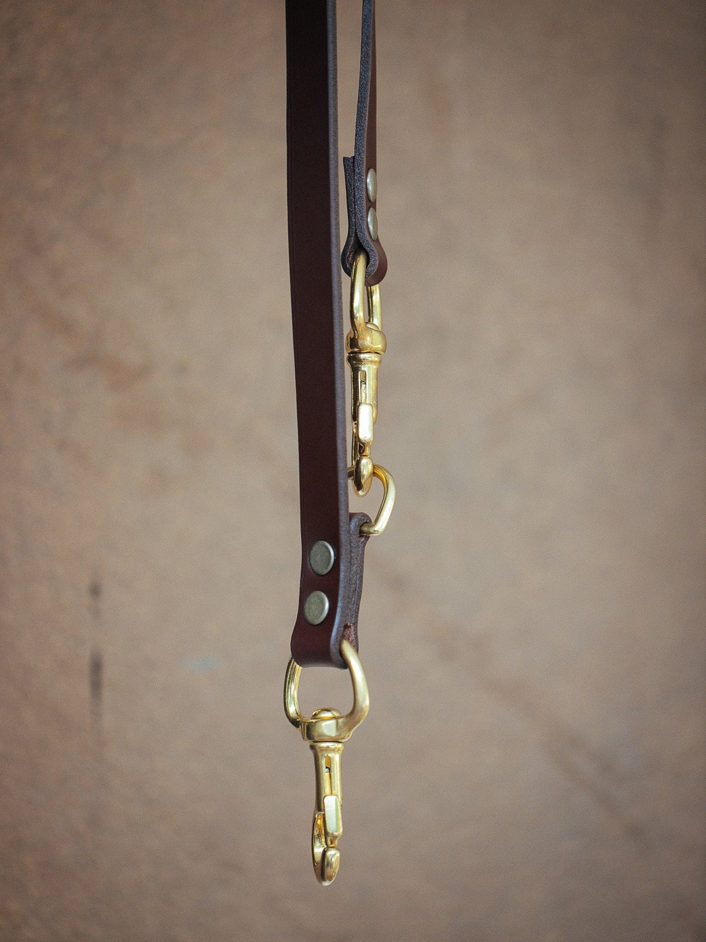 The Real McCaul Leathergoods Pet Leashes Training Dog Leash - Cognac Australian Made Australian Owned Leather Dog Collar and Lead with Brass Fittings- Australian Made