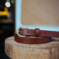 The Real McCaul Leathergoods Plain Narrow 20mm Belt - Cognac Australian Made Australian Owned Narrow Solid Leather Belt Made In Australia - 20mm  - Cognac