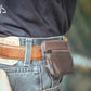 The Real McCaul Leathergoods Purses Two Zip Key Belt Pouch Australian Made Australian Owned Double Zip Leather Key Belt Purse Made In Australia