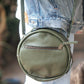 The Real McCaul Leathergoods Shoulder Bags Green The Moon Crossbody Bag Australian Made Australian Owned Moon Cross-body Leather HandBag- Made In Australia