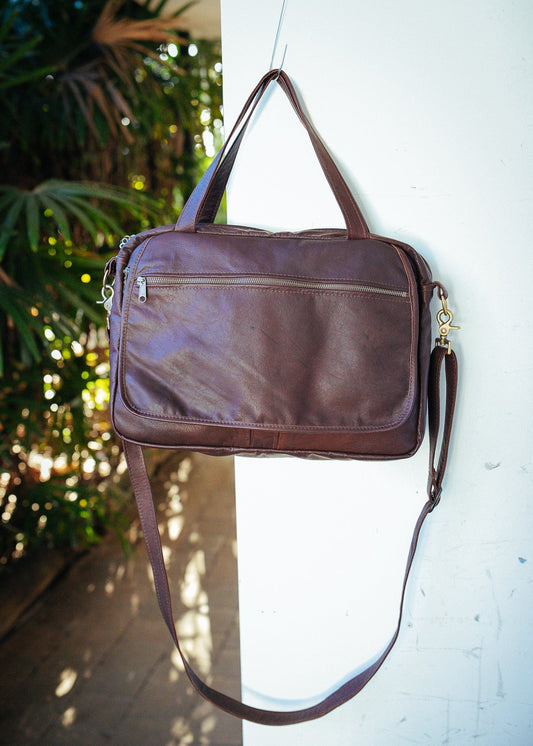 The Real McCaul Leathergoods Shoulder Bags Jack Satchel - Kangaroo Australian Made Australian Owned Jack Laptop Leather Travel Satchel Briefcase- Made In Australia