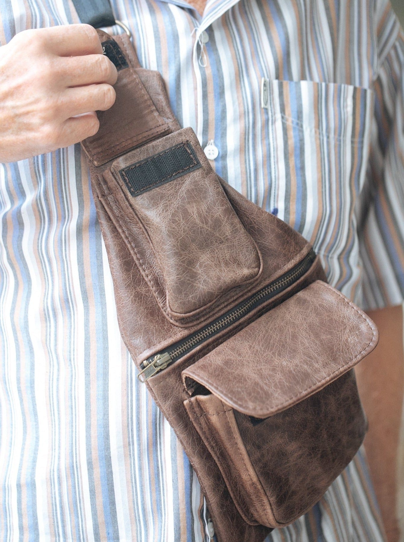 The Real McCaul Leathergoods Travel Bag Men’s Sling Bag Australian Made Australian Owned