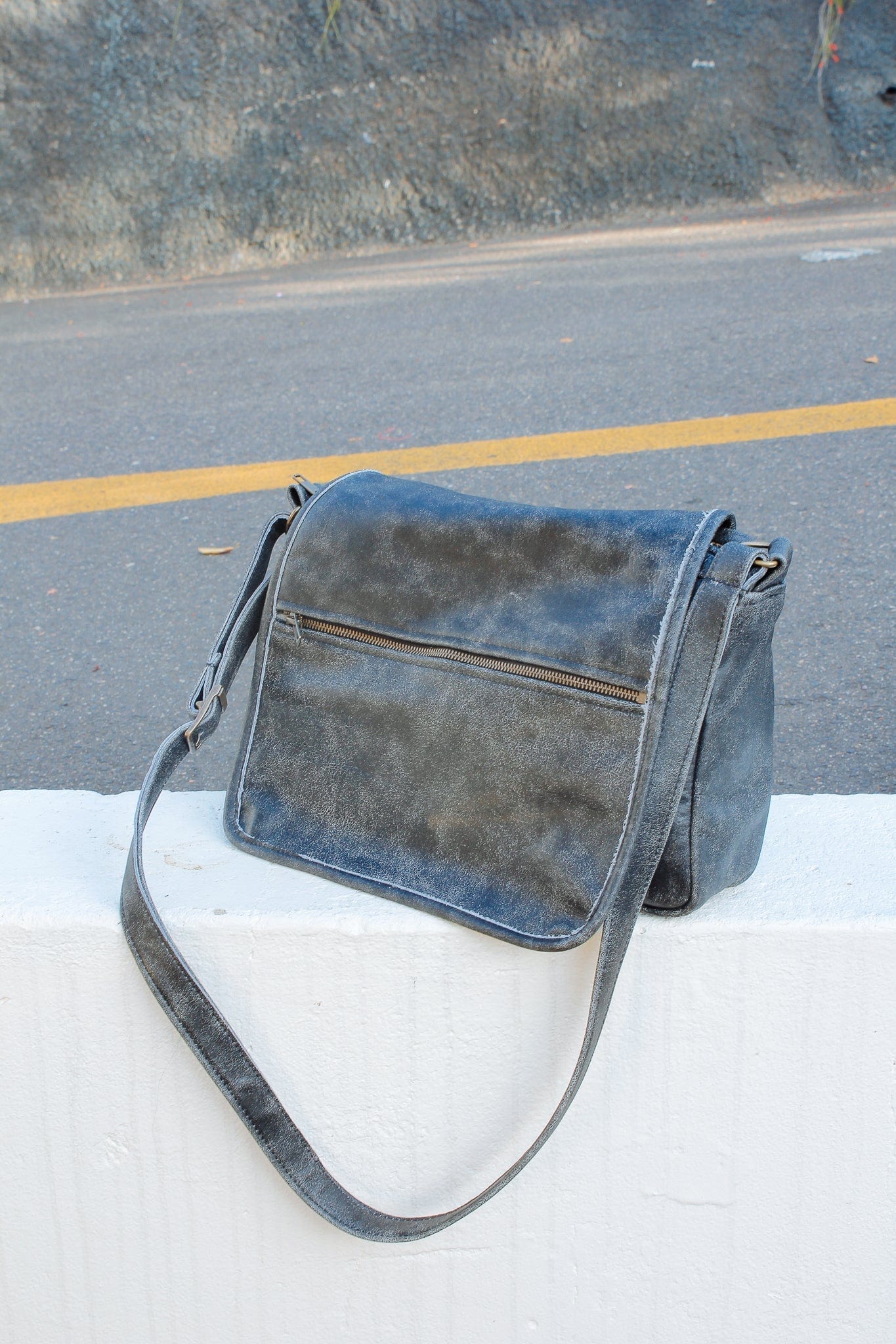 The Real McCaul Leathergoods Vintage Grey / With Hooks Zeuss Satchel - Cowhide Australian Made Australian Owned Men's Leather Satchel Made In Australia- Laptop/iPad