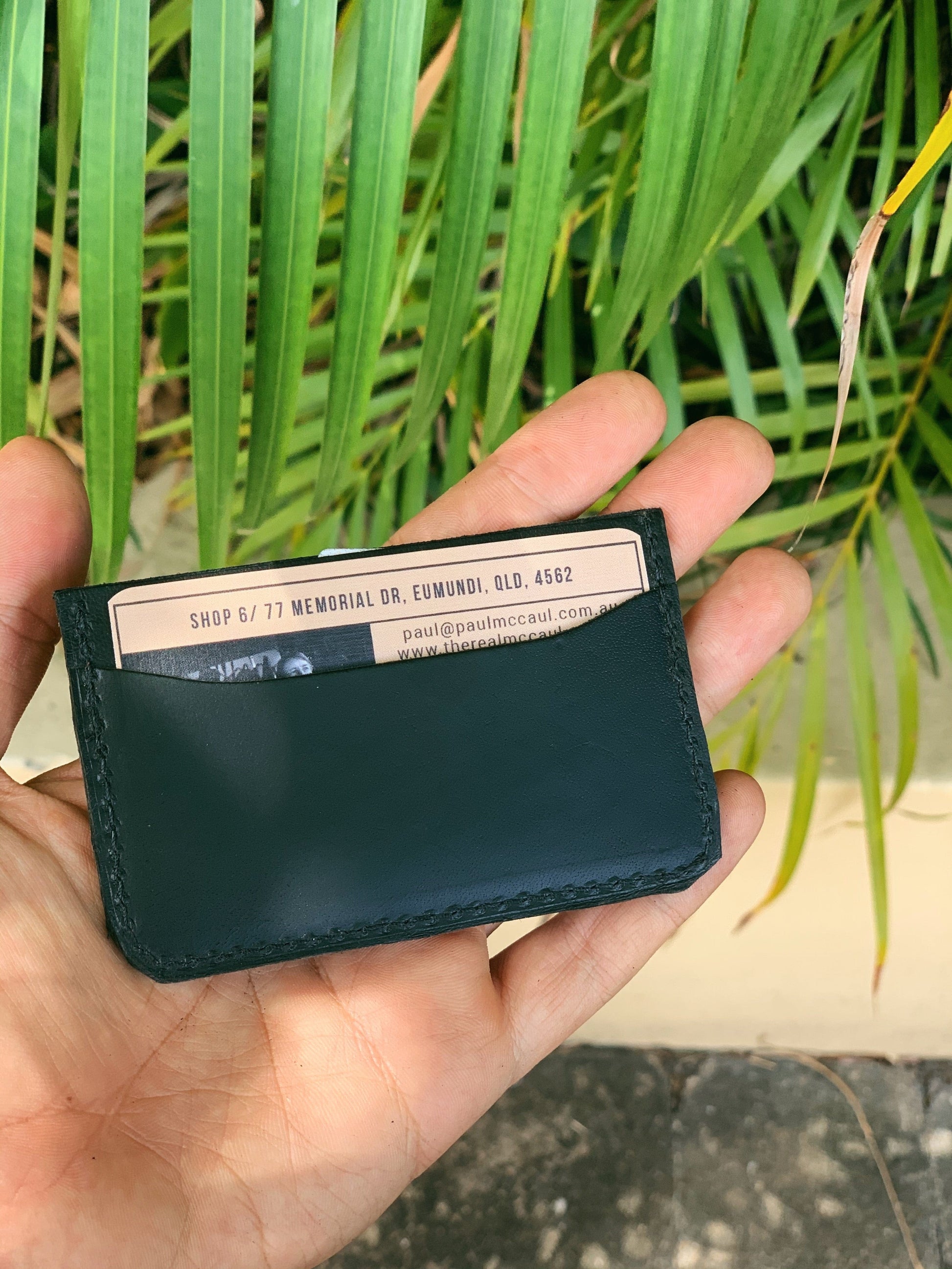 The Real McCaul Leathergoods Wallet Card Holder- 3 Pocket Australian Made Australian Owned Leather Card Holder Wallet- 3 Pocket Made in Australia 