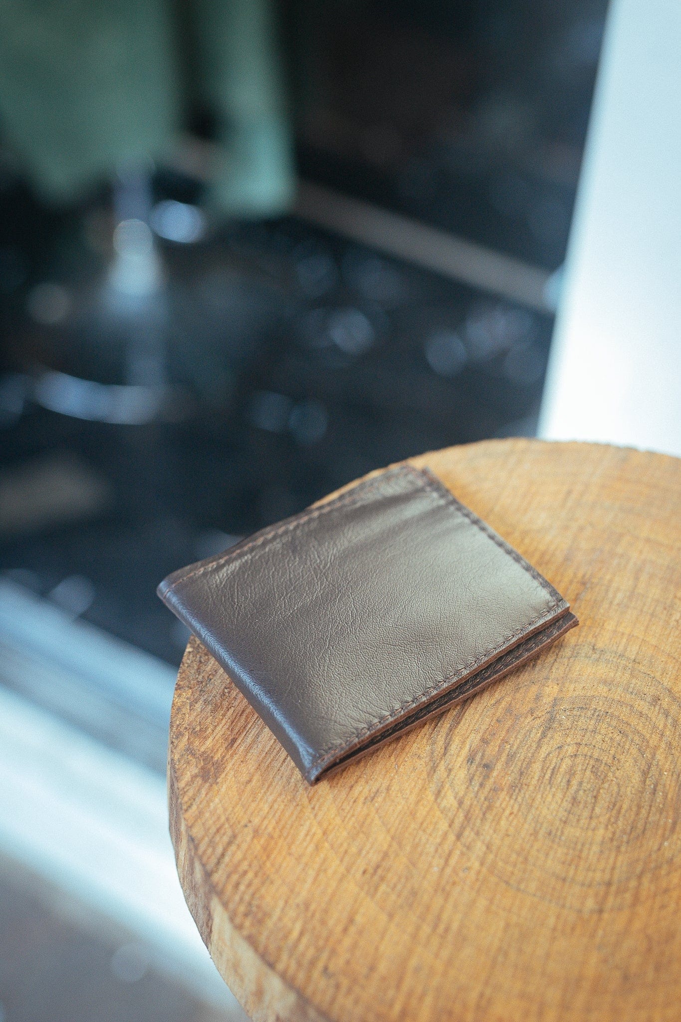 The Real McCaul Leathergoods Wallet Dark Brown Small Bifold Wallet - Kangaroo Australian Made Australian Owned Small Bi-Fold Wallet Australian Made - Kangaroo