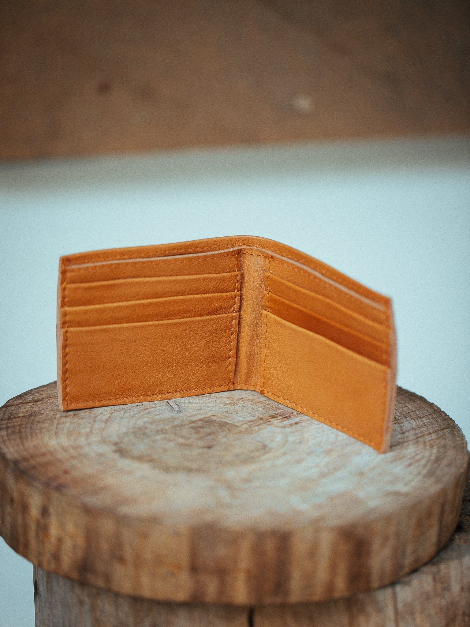 The Real McCaul Leathergoods Wallet Small Bifold Wallet - Kangaroo Australian Made Australian Owned Small Bi-Fold Wallet Australian Made - Kangaroo