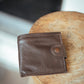 The Real McCaul Leathergoods Wallets Dark Brown Bifold Wallet With Coin Zip and Clip - Kangaroo Australian Made Australian Owned Australian Made Leather Bifold Wallet With Coin Zip and Clip - Kangaroo