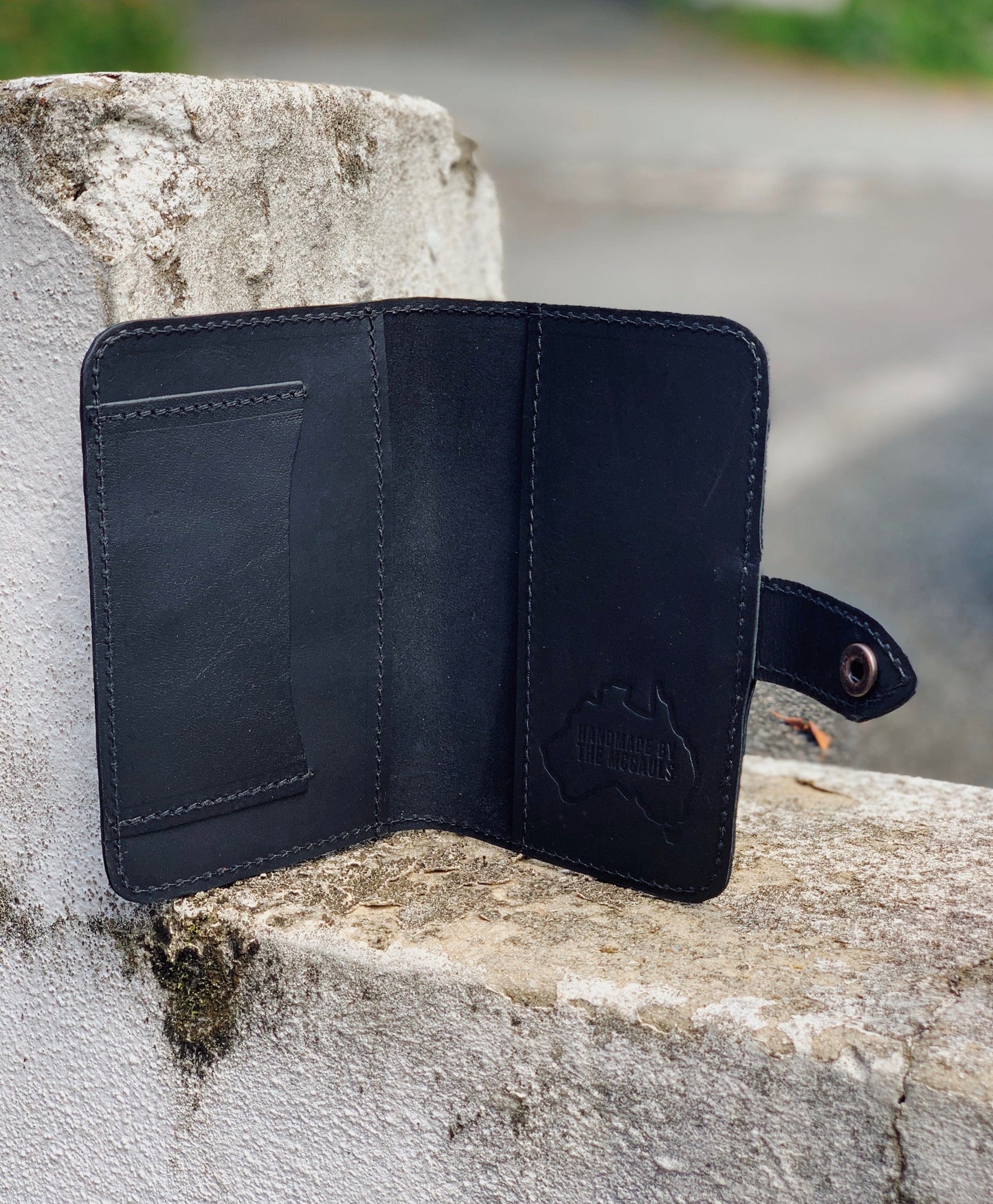 The Real McCaul Leathergoods Wallets Passport Cover Wallet Australian Made Australian Owned Passport Holder Kangaroo Leather- Made in Australia