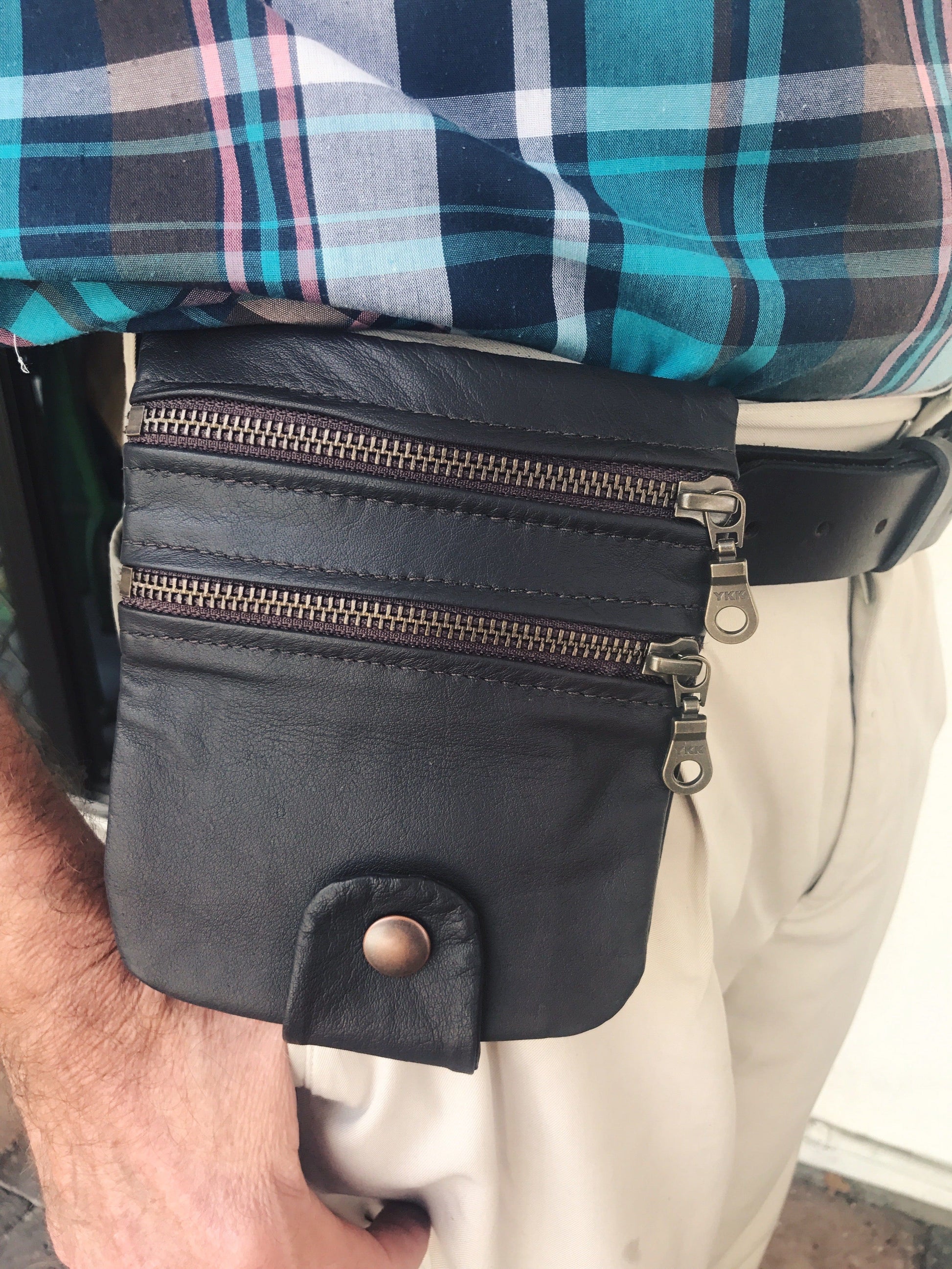 Travel Belt Leather Pouch