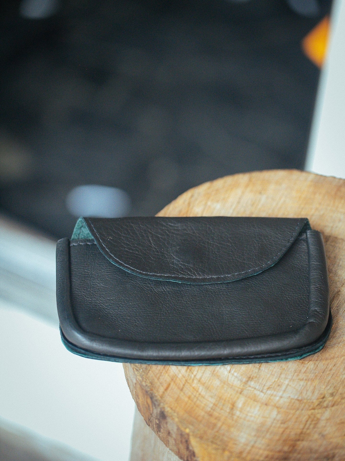 The Real McCaul Purses Black / Cowhide / Large Phone Holder Pouch for Belt - Horizontal Australian Made Australian Owned Leather Belt Pouch for Phone/Sunglasses Australian Made