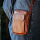 The Real McCaul Shoulder Bags The Darren Man Bag - Cowhide Australian Made Australian Owned Large Men's Organiser Man Bag Leather Made In Australia