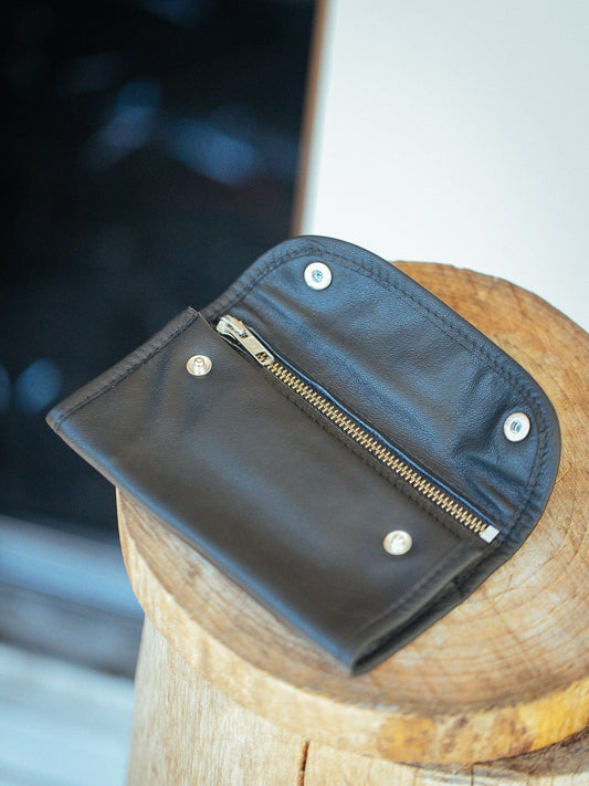 The Real McCaul Tobacco Pouches Tri Fold Tobacco Pouch - Cowhide Australian Made Australian Owned Leather Tobacco Pouch Australian Made Kangaroo & Cowhide Leather