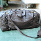 The Real McCaul Travel Bag Dark Brown / Brass / Premium Kangaroo Square Overnight Traveller Bag - Kangaroo Australian Made Australian Owned Leather Overnight Travel Bag Duffle Made In Australia Handcrafted
