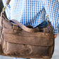 The Real McCaul Travel Bag Small Classic Overnight Travel Bag - Cowhide Australian Made Australian Owned Large Overnight Travel Duffel Bag Leather Made in Australia