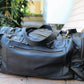 The Real McCaul Travel Bag Square Overnight Traveller Bag - Kangaroo Australian Made Australian Owned Leather Overnight Travel Bag Duffle Made In Australia Handcrafted