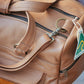 The Real McCaul Travel Bag Tan Classic Overnight Travel Bag - Cowhide Australian Made Australian Owned Large Overnight Travel Duffel Bag Leather Made in Australia