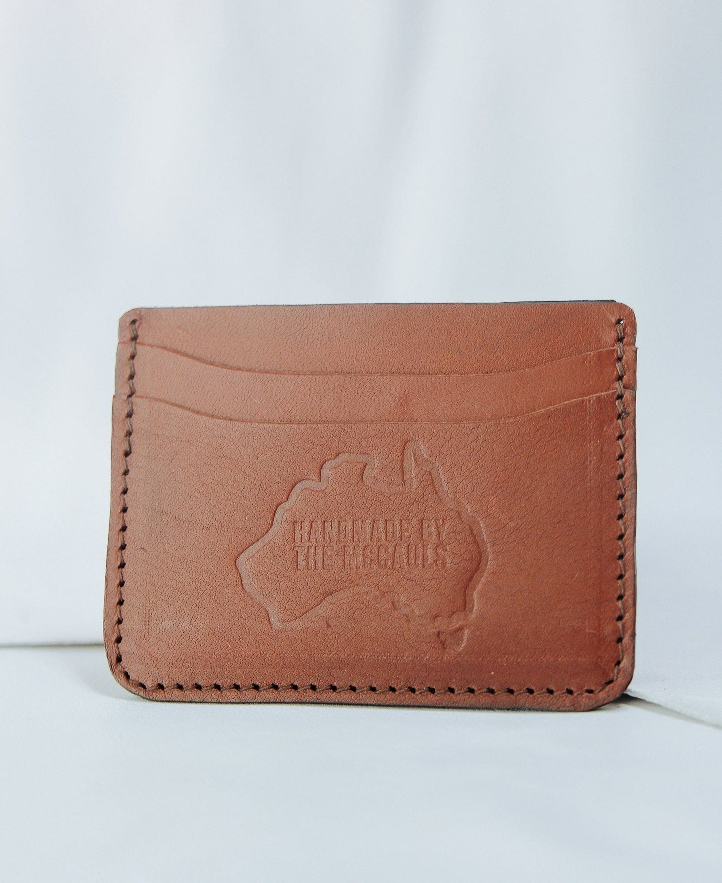 The Real McCaul Wallet Mid Brown Card Holder- 6 Pocket Australian Made Australian Owned Card Holder Kangaroo Leather Wallet- 6 Pocket Made In Australia