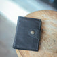 The Real McCaul Wallets Black The Andri Wallet - Cowhide Australian Made Australian Owned Genuine Leather Ladies Small Wallet- Made In Australia with Kangaroo and Cowhide