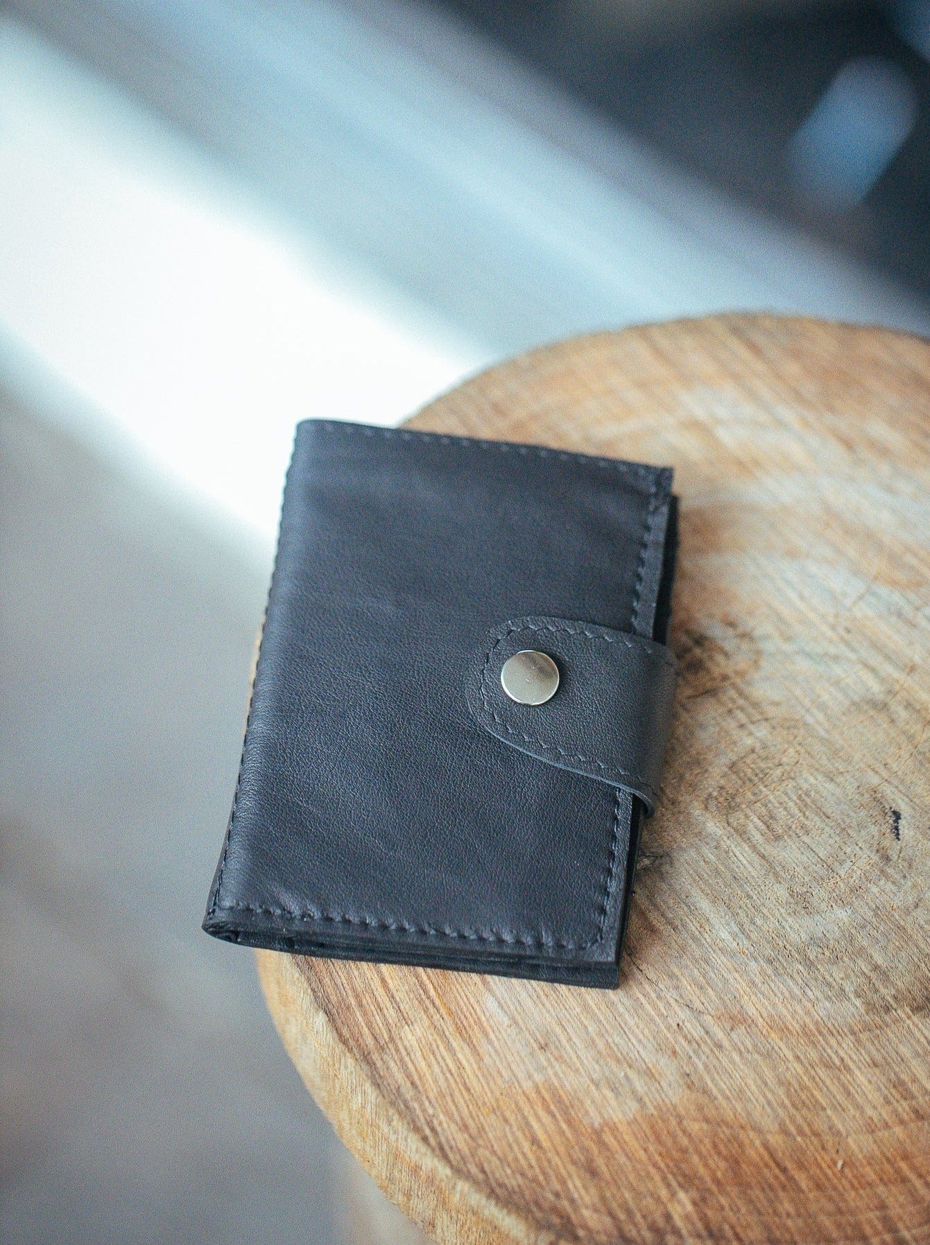 The Real McCaul Wallets Black The Andri Wallet - Cowhide Australian Made Australian Owned Genuine Leather Ladies Small Wallet- Made In Australia with Kangaroo and Cowhide