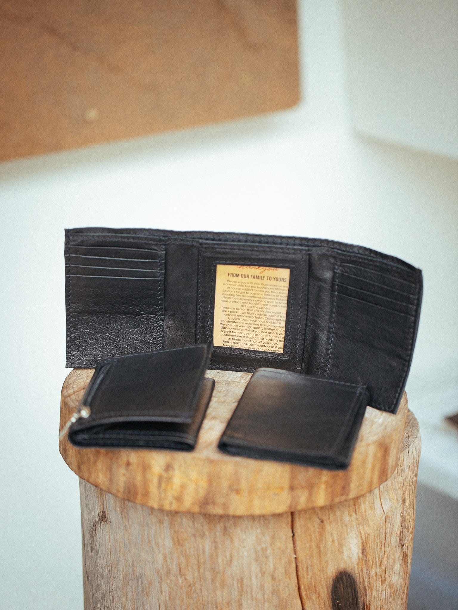 The Real McCaul Wallets Black / With Coin Zip Deluxe Trifold Wallet - Kangaroo Australian Made Australian Owned Tri-Fold Men's Wallet - MADE IN AUSTRALIA - Kangaroo & Cowhide Nappa