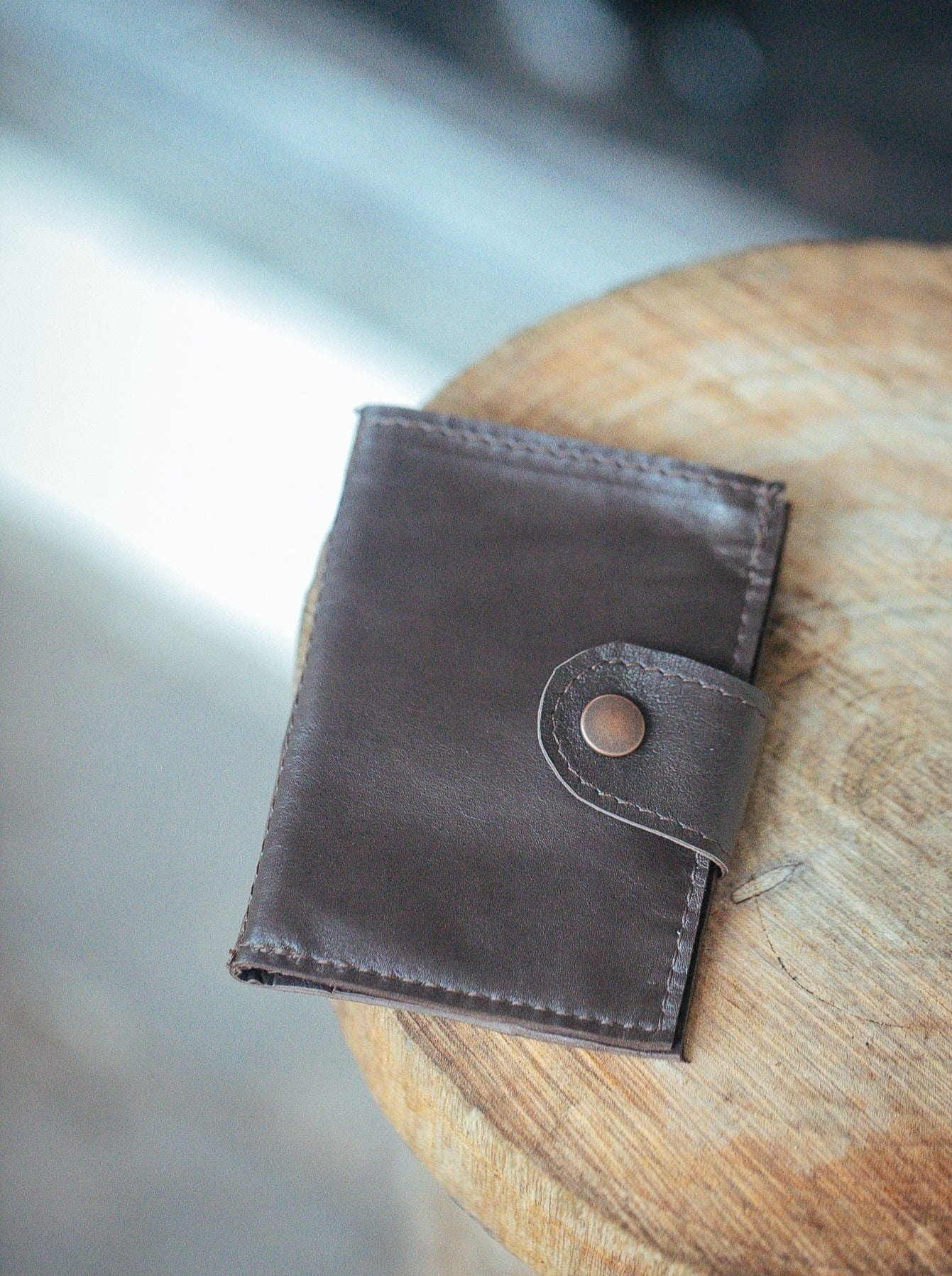 The Real McCaul Wallets Dark Brown / Best Kangaroo (Soft) The Andri Wallet - Kangaroo Australian Made Australian Owned Genuine Leather Ladies Small Wallet- Made In Australia with Kangaroo and Cowhide