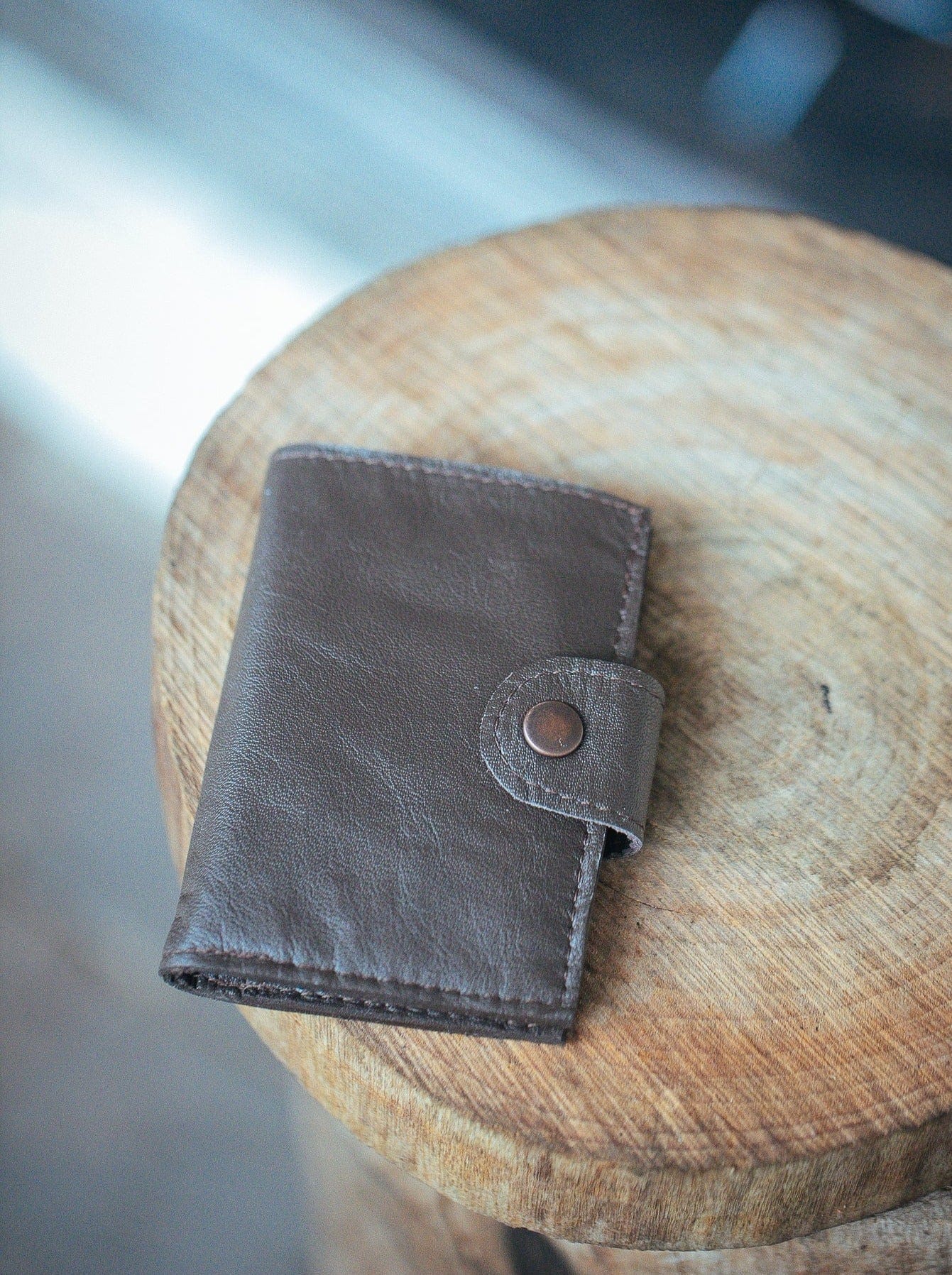 The Real McCaul Wallets Dark Brown The Andri Wallet - Cowhide Australian Made Australian Owned Genuine Leather Ladies Small Wallet- Made In Australia with Kangaroo and Cowhide