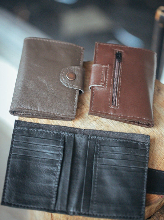 The Real McCaul Wallets The Andri Wallet - Cowhide Australian Made Australian Owned Genuine Leather Ladies Small Wallet- Made In Australia with Kangaroo and Cowhide