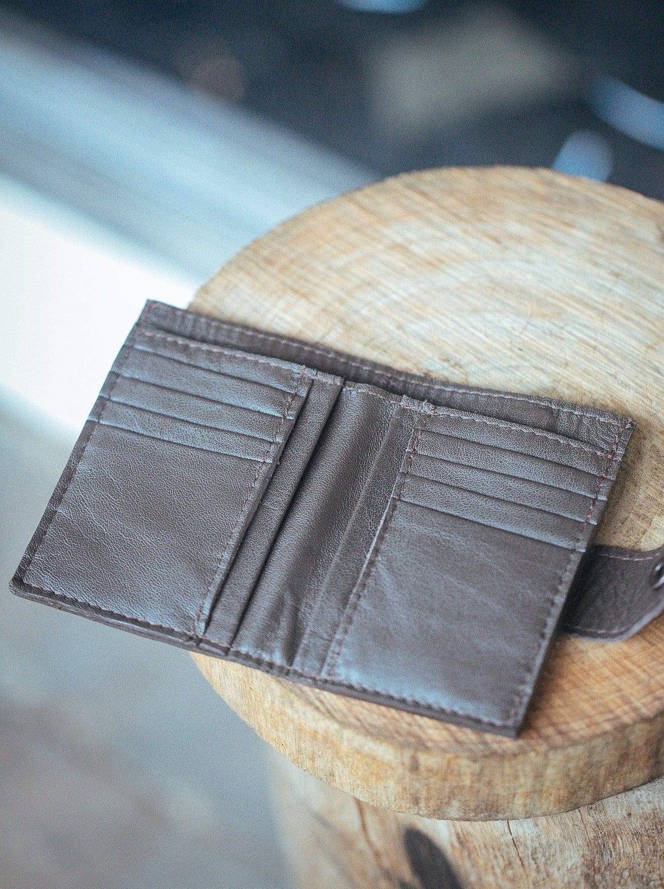 The Real McCaul Wallets The Andri Wallet - Cowhide Australian Made Australian Owned Genuine Leather Ladies Small Wallet- Made In Australia with Kangaroo and Cowhide