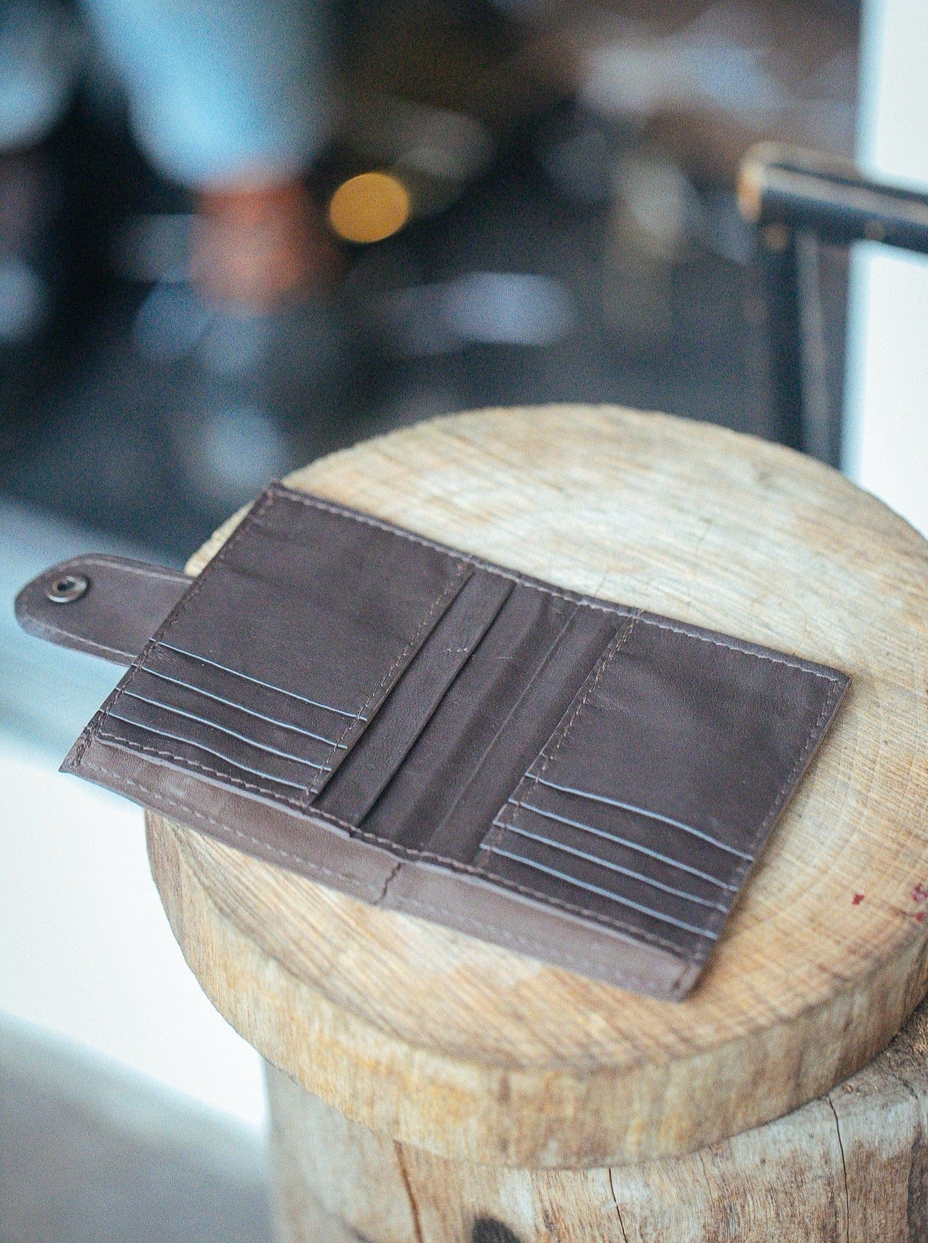 The Real McCaul Wallets The Andri Wallet - Kangaroo Australian Made Australian Owned Genuine Leather Ladies Small Wallet- Made In Australia with Kangaroo and Cowhide